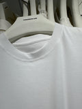 TOMORROW ANN Early Spring Elegant Slim Fit Ruched Round Neck T-Shirt