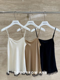 Autumn New Arrival! 【TOMORROW ANN】Spliced Lace Fashion Temperament Camisole Vest 11953# OZQ