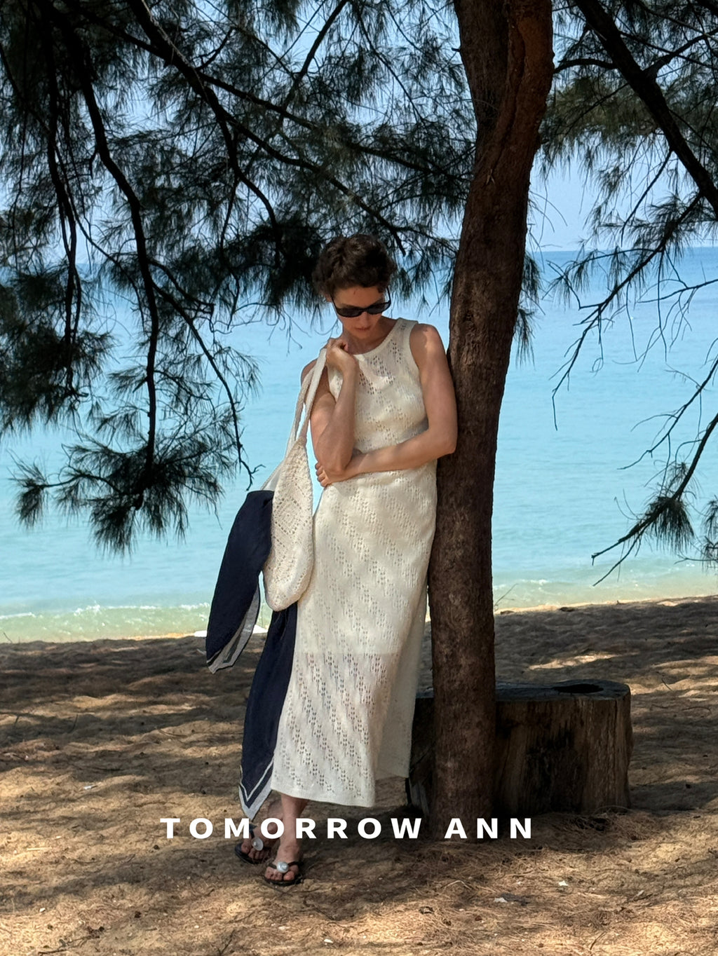 [TOMORROW ANN] Elegant Slim Fit Knit Dress & Vest Two-Piece Set - 2026 Spring Collection