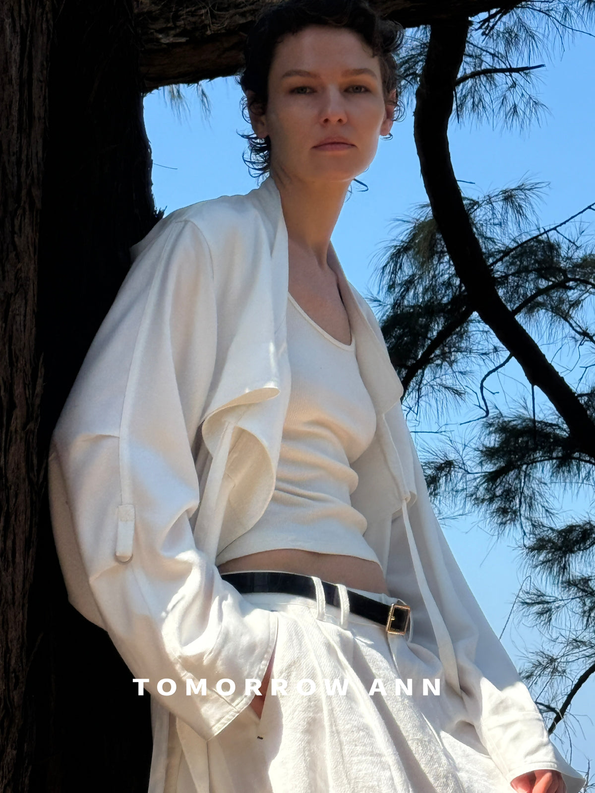 TOMORROW ANN Spring 2026 Classic Utility Long Trench Coat - Loose Fit H-Line Overcoat