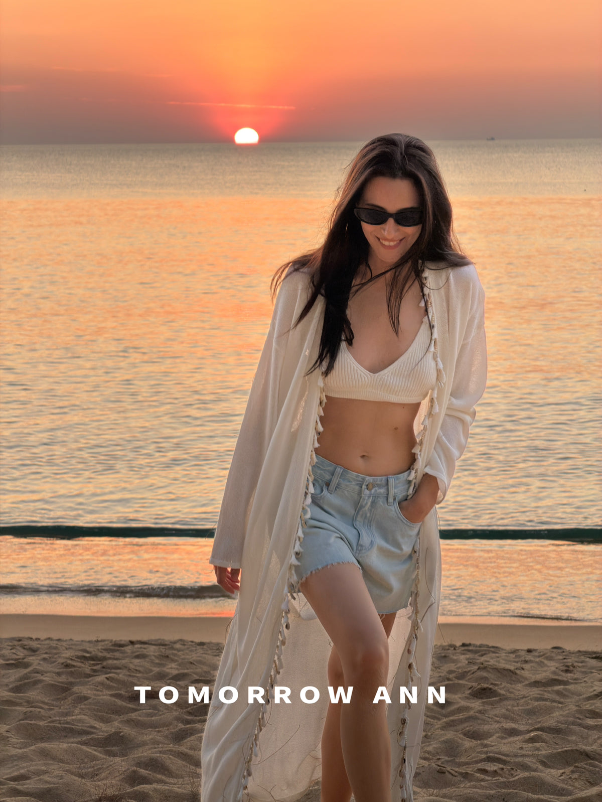 TOMORROW ANN High-Waisted Washed Denim Shorts - Versatile Spring Casual Essentials