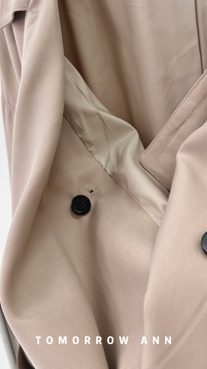 Spring 2026! [TOMORROW ANN] Designer Elegant Long Versatile Trench Coat (with Belt) 12871# OZQ