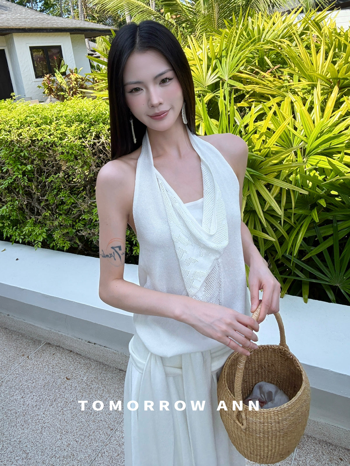 Tomorrow Ann 2026 Early Spring Elegant Irregular Design High-Waist Fashion Midi Skirt