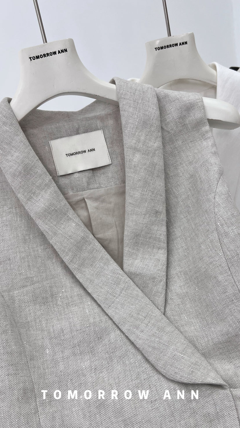 TOMORROW ANN Spring Elegant Solid V-Neck Commuter Vest - Chic Urban Professional Layering Piece