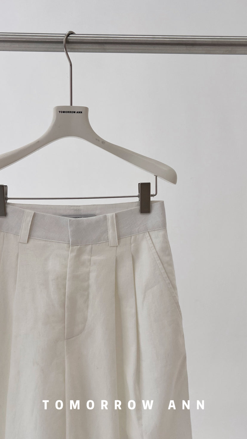 TOMORROW ANN Premium Linen Straight-Leg Relaxed Fit Casual Pants for Women - 2026 Spring Collection