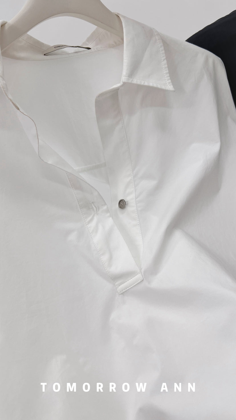 TOMORROW ANN Spring 2026 Minimalist Elegant Loose Fit Versatile Blouse