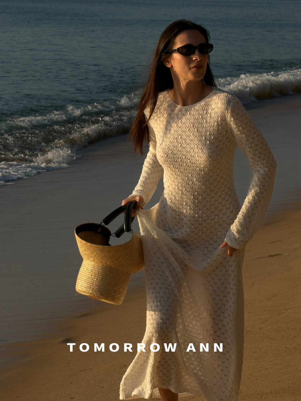 Early Spring 2026! 【TOMORROW ANN】 Hollow-out Open Back Slim Fit Maxi Dress (Contains 15% Wool) 12751# OZQ