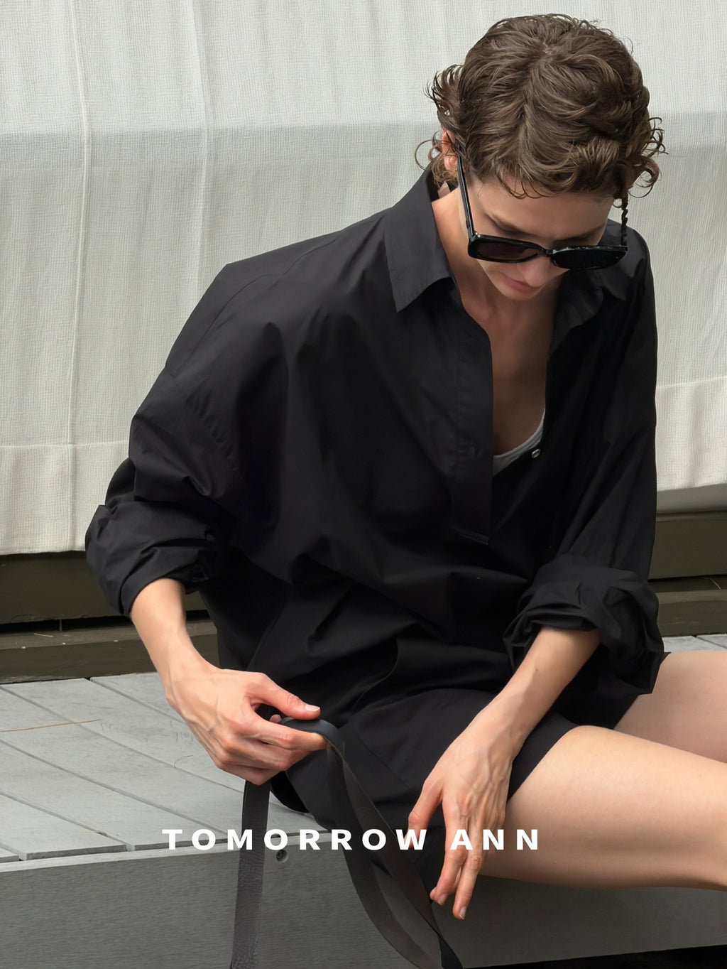 TOMORROW ANN Spring 2026 Minimalist Elegant Loose Fit Versatile Blouse