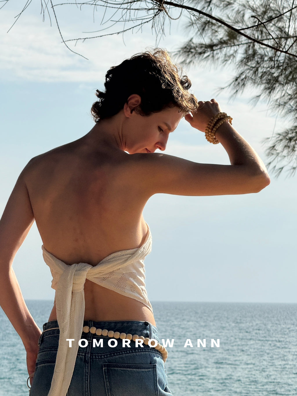 TOMORROW ANN Jacquard Textured Triangle Shawl - Premium Elegant Wrap for Women