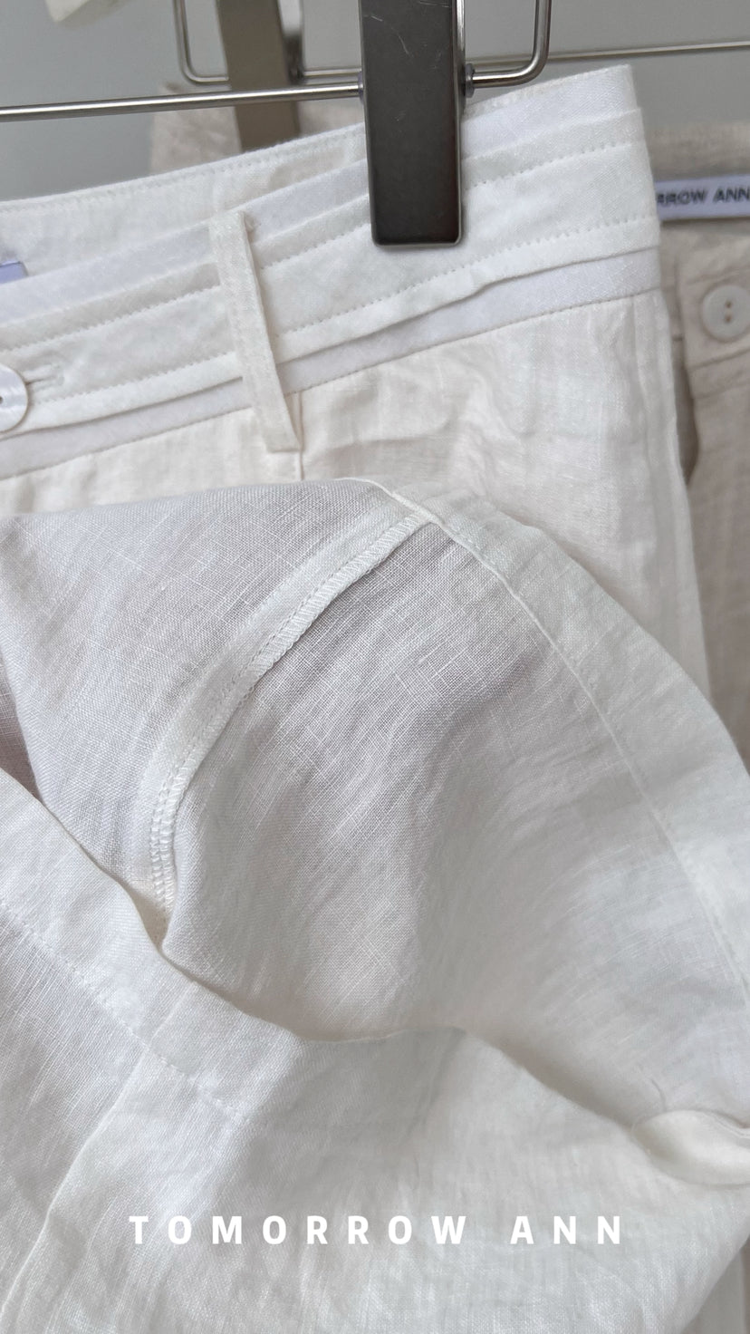 TOMORROW ANN Early Spring 2026 Embroidered Wide-Leg Casual Pants - Quiet Luxury Style
