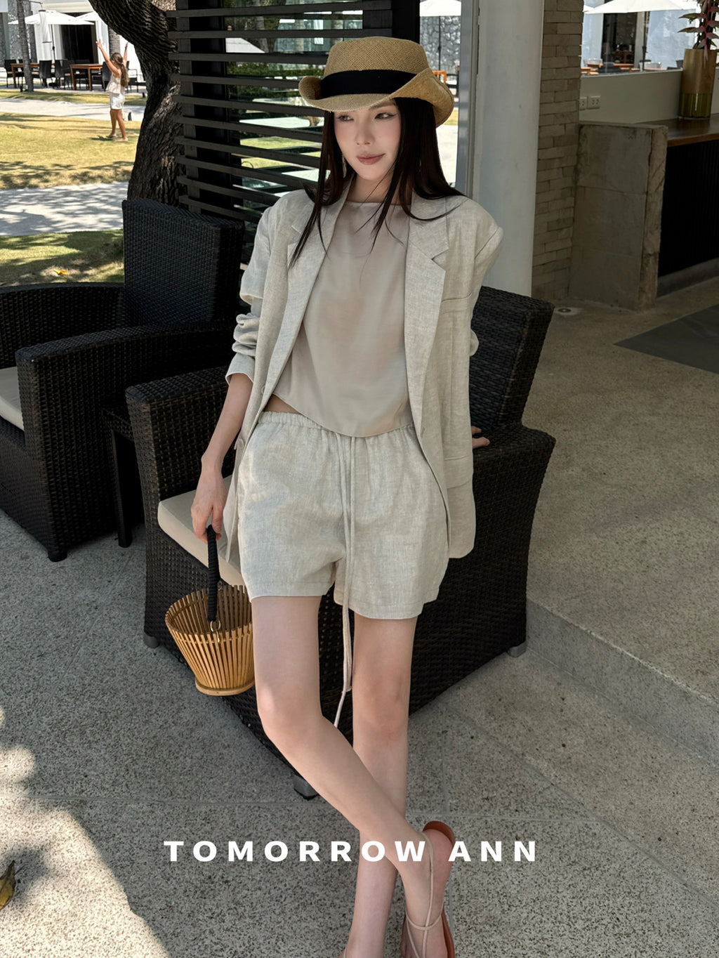 TOMORROW ANN Spring 2026 Women's Elegant Drawstring Casual Shorts - Premium Versatile Fashion