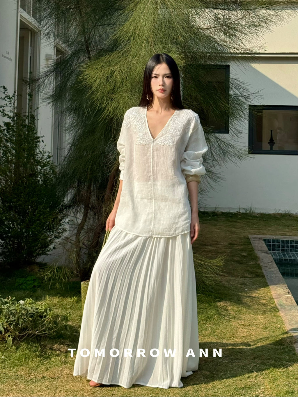 2026 Early Spring! [TOMORROW ANN] French Temperament Embroidery Sequin Fashion Blouse 12838# OZQ