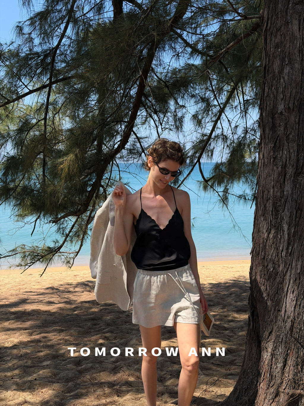 TOMORROW ANN Spring 2026 Women's Elegant Drawstring Casual Shorts - Premium Versatile Fashion