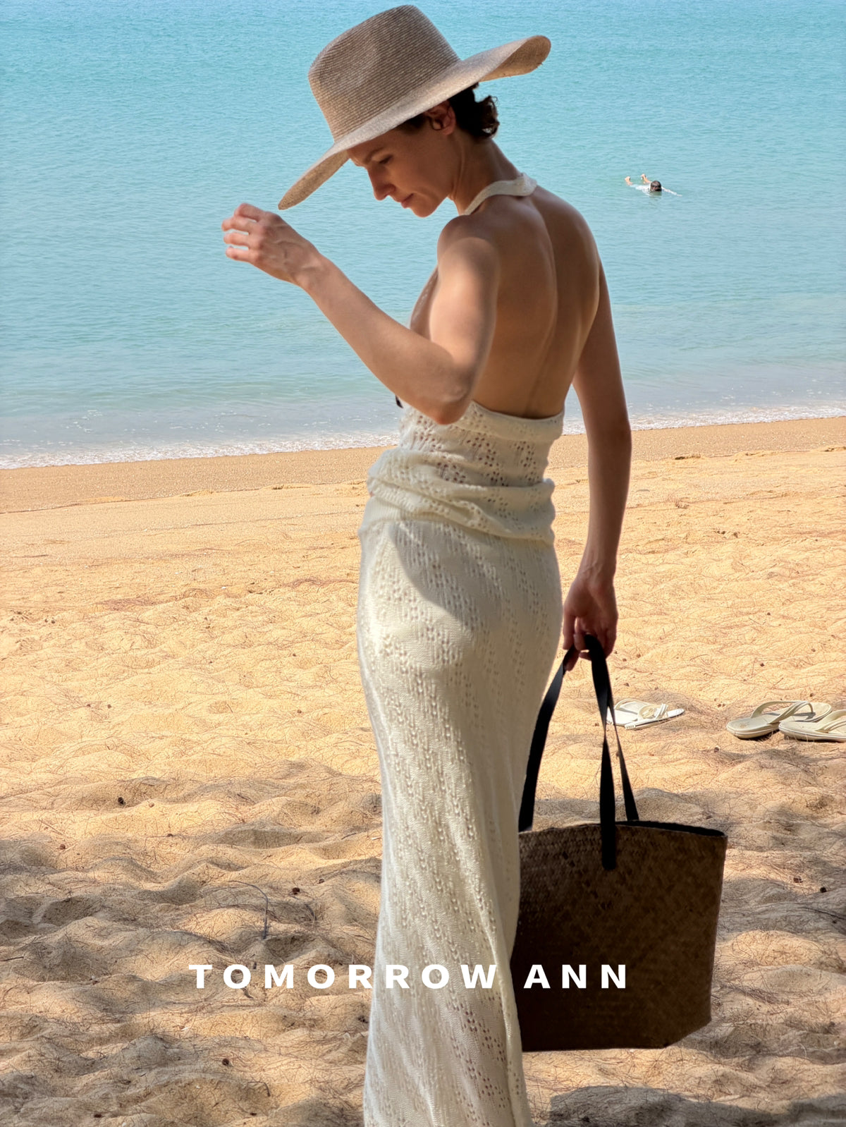 TOMORROW ANN Early Spring High-Waist Elegant Slimming A-Line Maxi Skirt