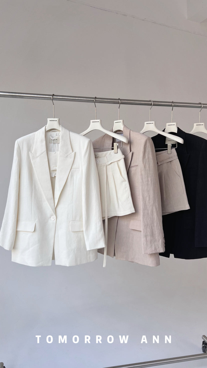 TOMORROW ANN Women's Minimalist Commuter Solid Blazer - 2026 Early Spring Collection