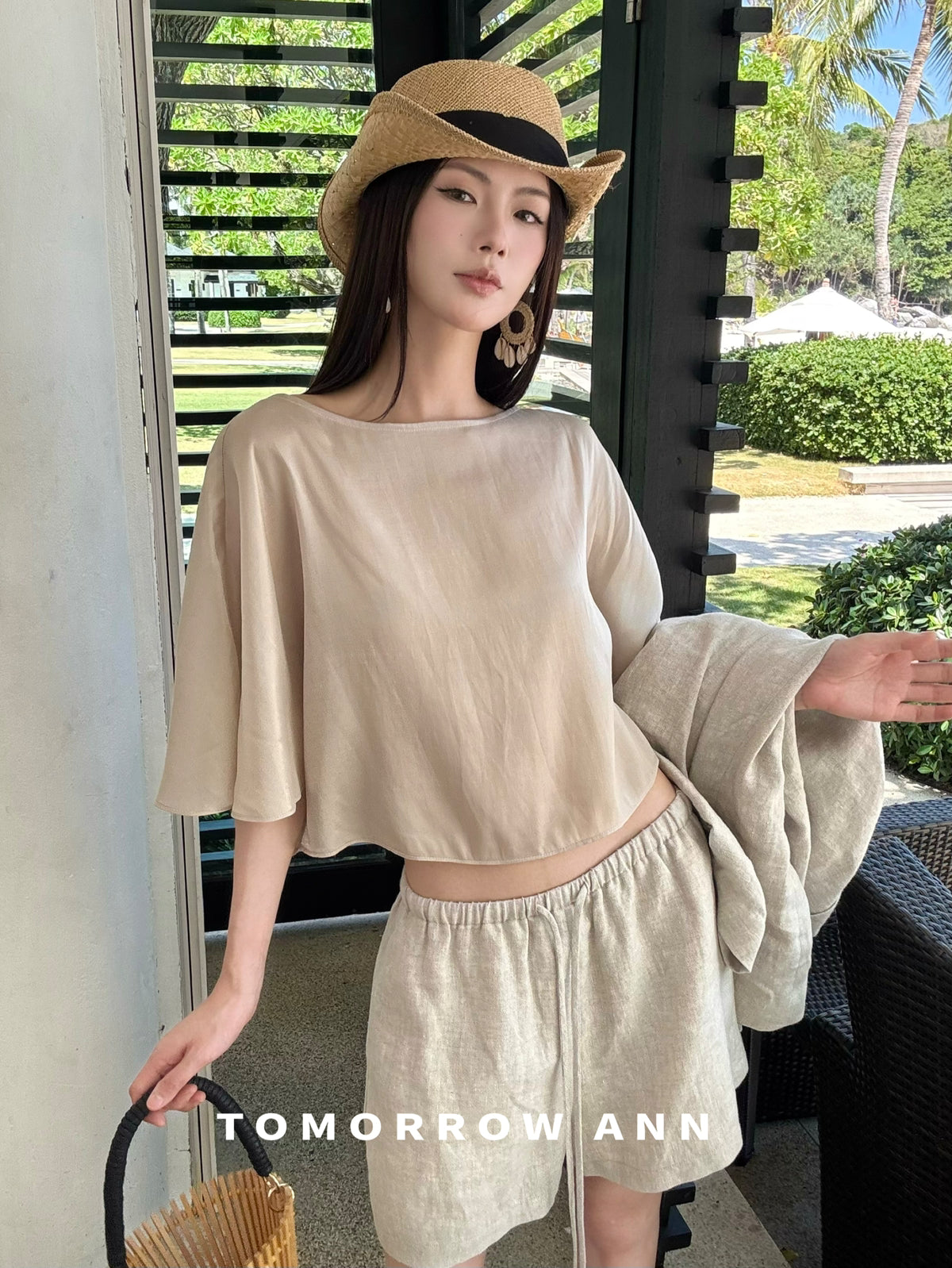 TOMORROW ANN Spring 2026 Women's Elegant Drawstring Casual Shorts - Premium Versatile Fashion
