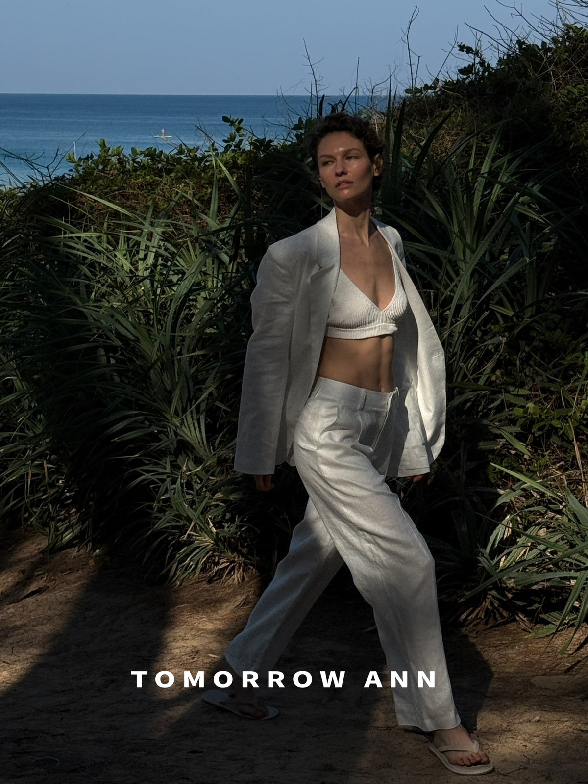 Early Spring 2026! 【TOMORROW ANN】Elegant Linen Commuter Fashion Wide-Leg Trousers 12628# OZQ