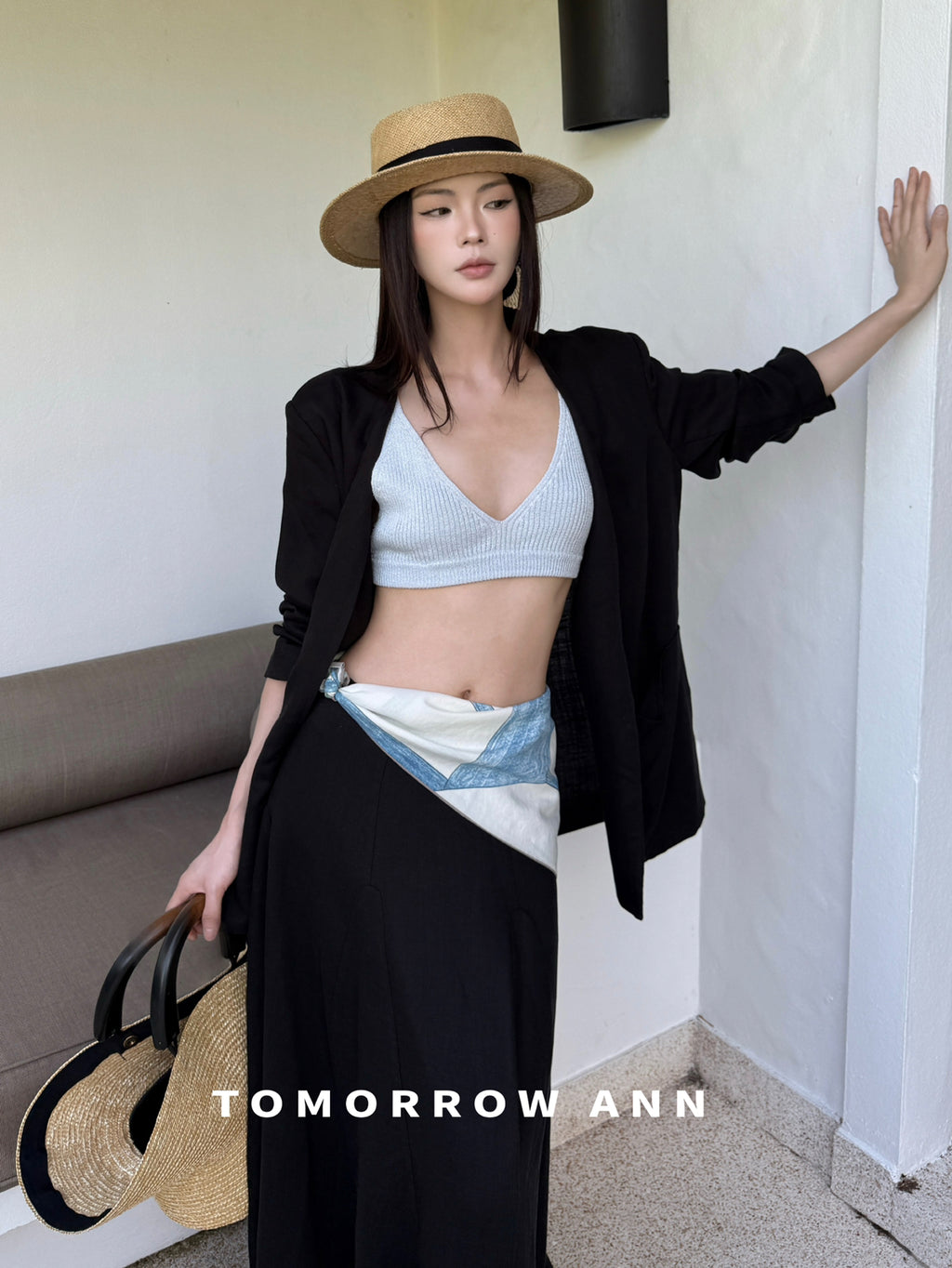 TOMORROW ANN Early Spring Elegant Pleated A-Line Midi Skirt - Slimming Lazy Style Chic Skirt