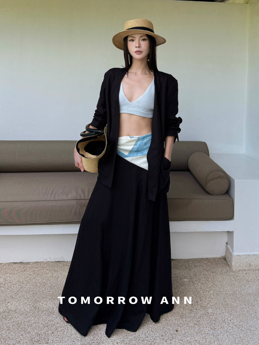 TOMORROW ANN Early Spring Elegant Pleated A-Line Midi Skirt - Slimming Lazy Style Chic Skirt