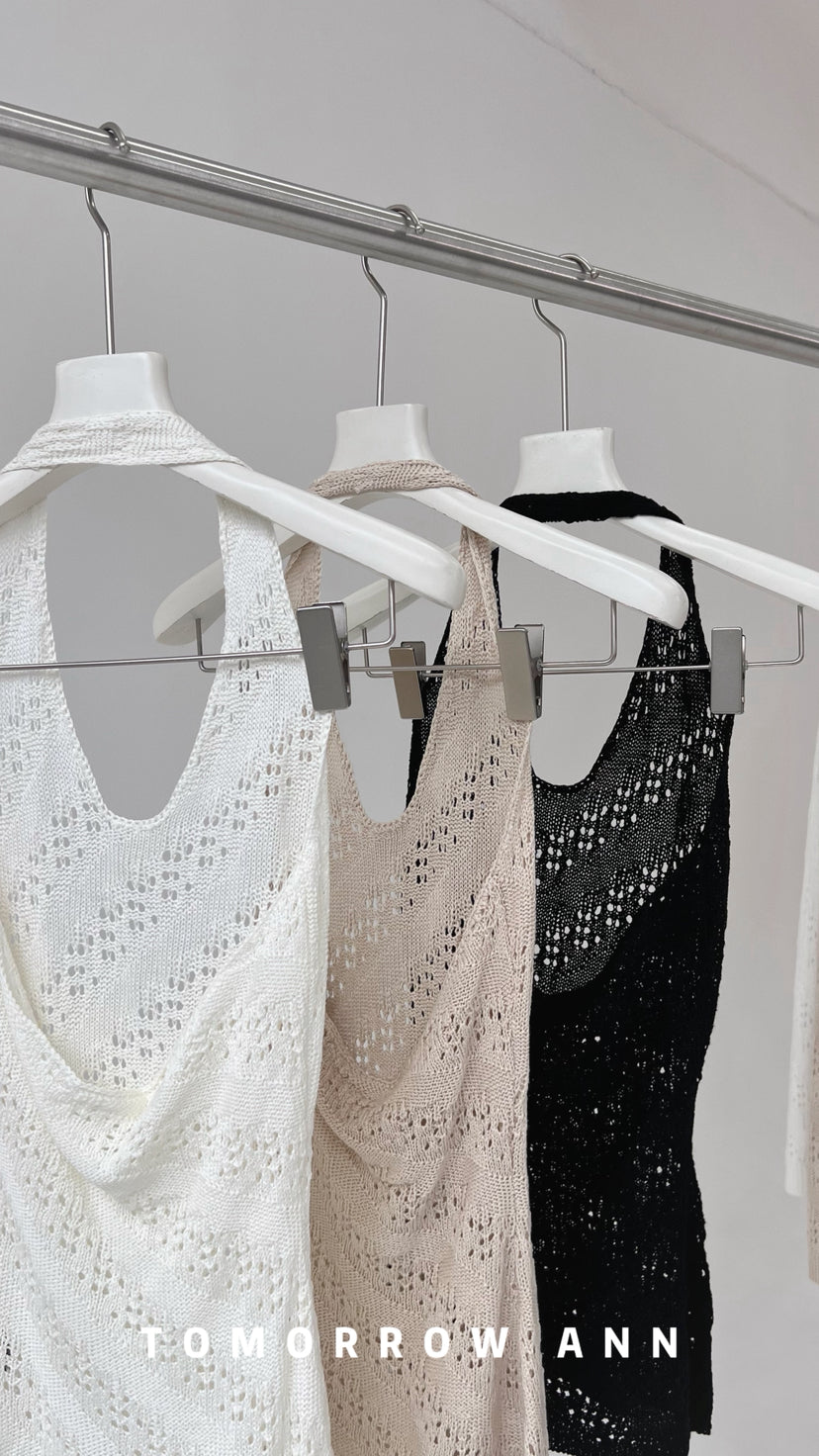 Early Spring 2026! 【TOMORROW ANN】Designer Versatile Halter Neck Fashion Vest 12731# OZQ