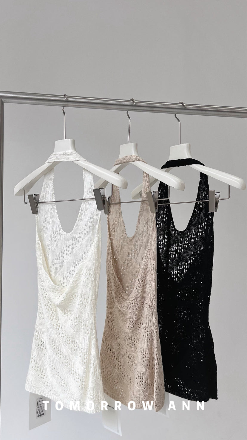 Early Spring 2026! 【TOMORROW ANN】Designer Versatile Halter Neck Fashion Vest 12731# OZQ