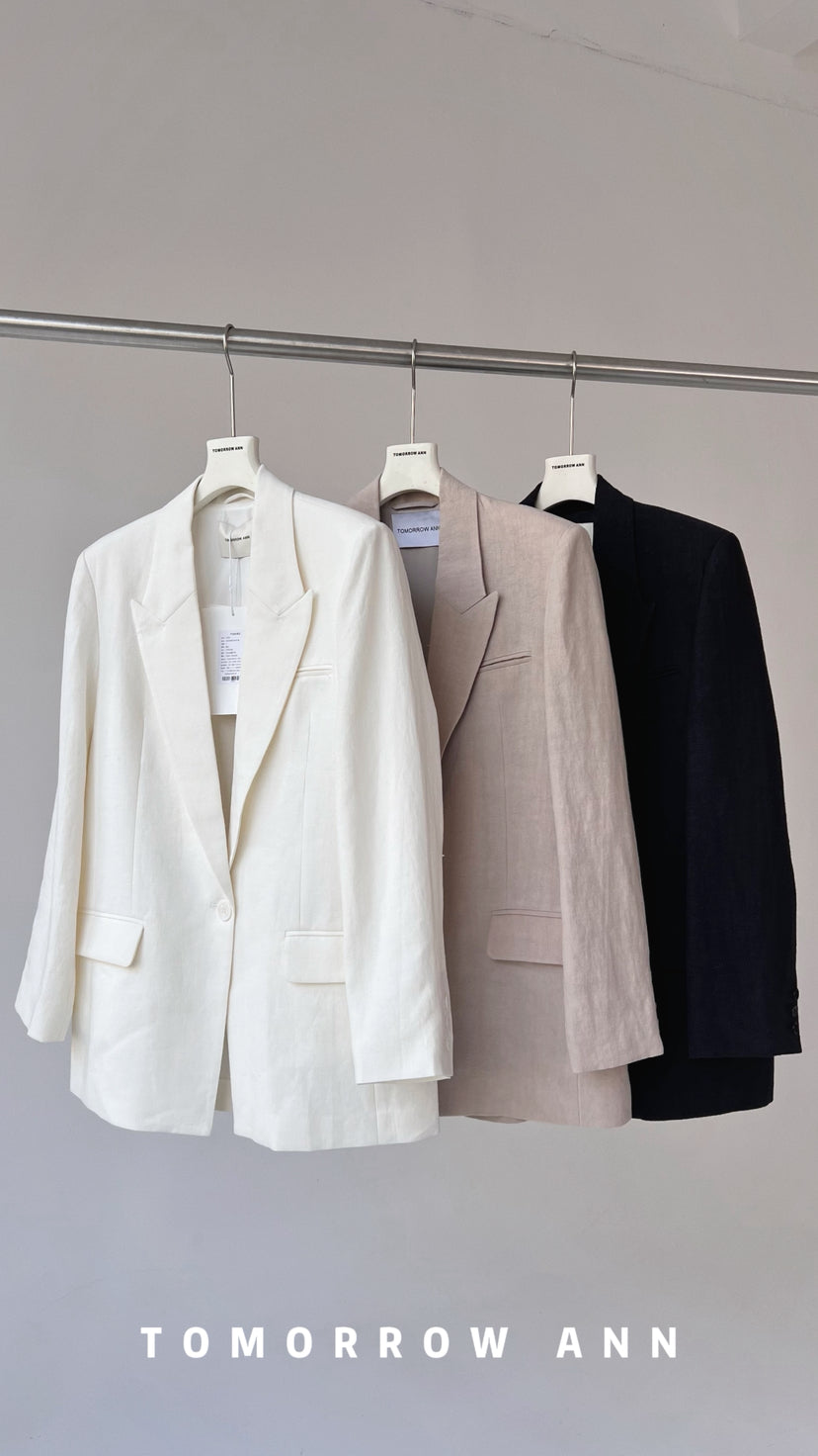 TOMORROW ANN Women's Minimalist Commuter Solid Blazer - 2026 Early Spring Collection