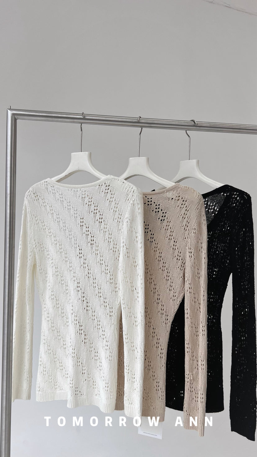 Tomorrow Ann Elegant V-Neck Tie-Front Designer Knit Cardigan - 2026 Early Spring Collection