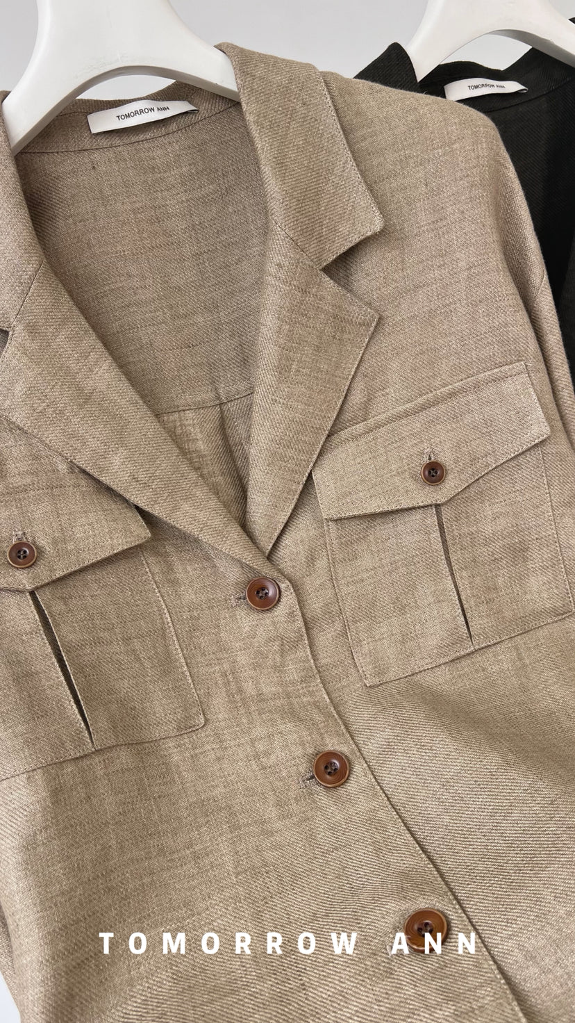 Early Spring 2026! [TOMORROW ANN] Retro Temperament Commuter Versatile Short Jacket 12860# OZQ