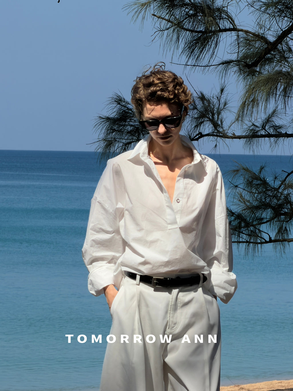 Early Spring '26! 【TOMORROW ANN】Silhouette Curved Versatile Ankle-Length Casual Pants (with Belt) 12722# OZQ