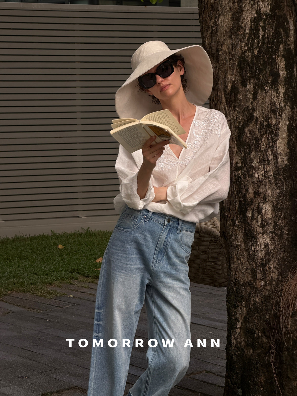 TOMORROW ANN 2026 Early Spring Retro Heavy Washed Slimming Straight Leg Cropped Jeans