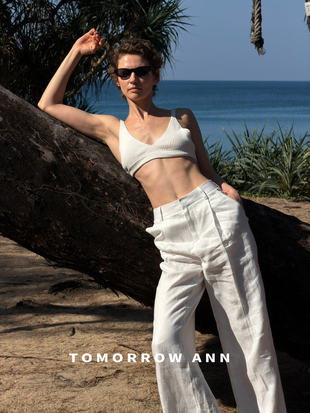 Early Spring 2026! 【TOMORROW ANN】Elegant Linen Commuter Fashion Wide-Leg Trousers 12628# OZQ