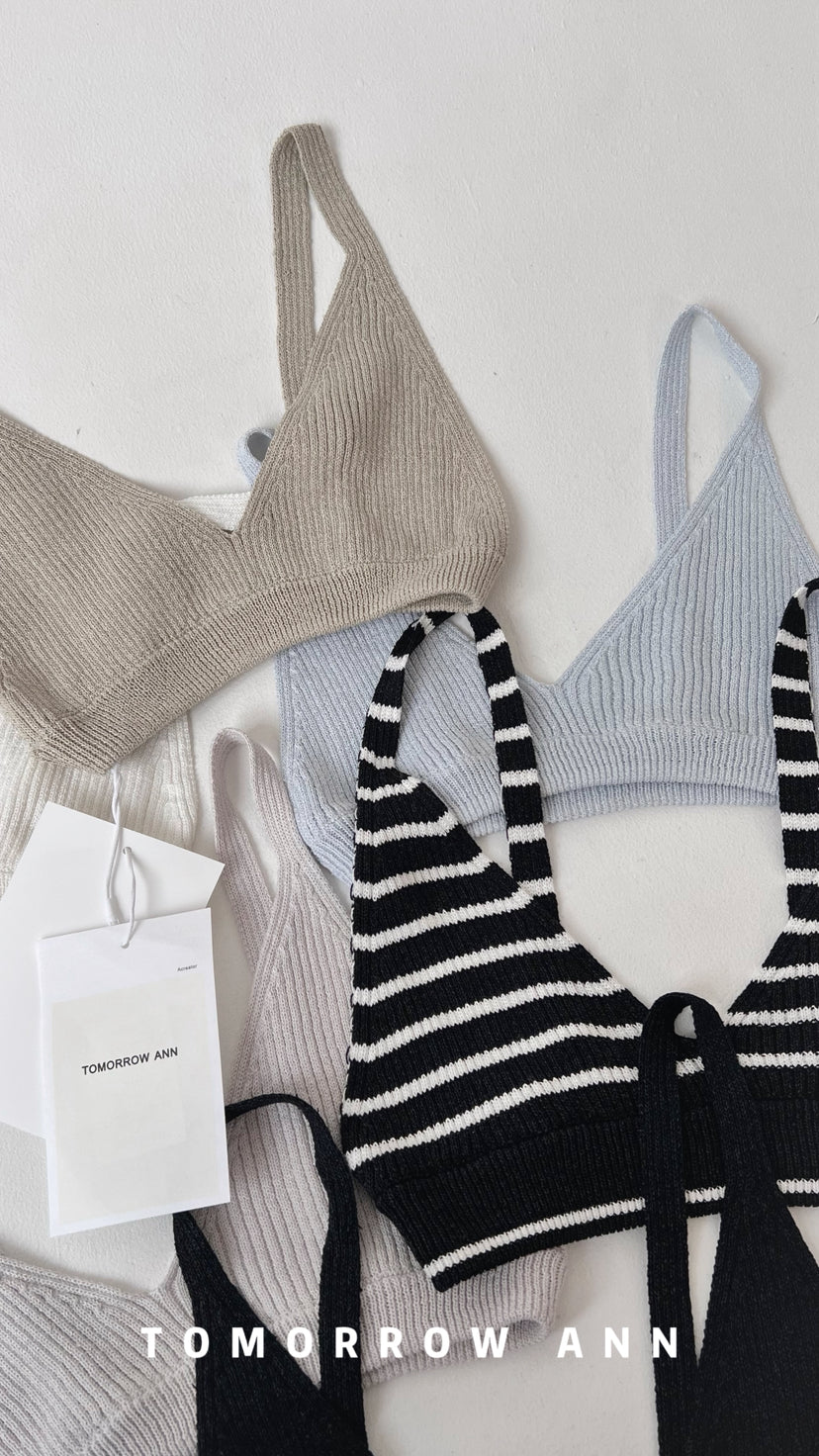 TOMORROW ANN 2026 Early Spring Premium Paper Yarn Slim Fit Knitted Camisole Vest