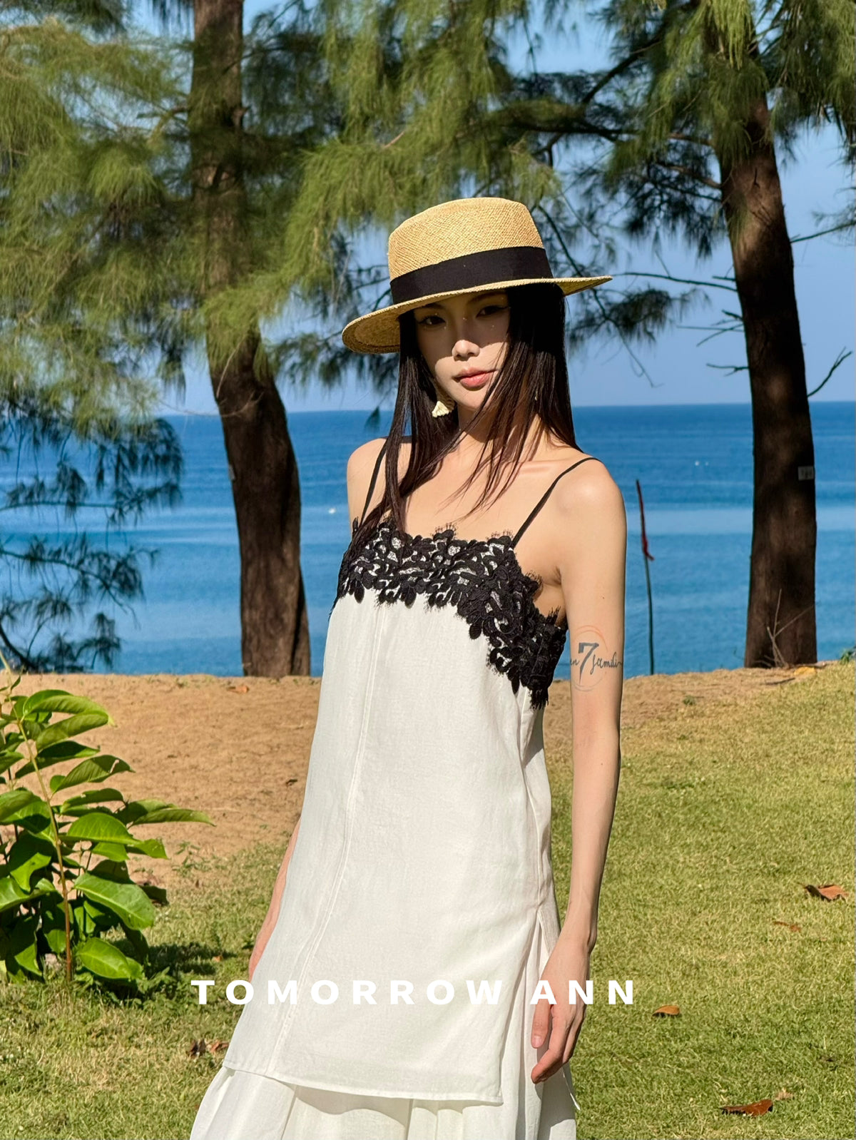 Tomorrow Ann Elegant Lace Patchwork Cami Top for Women - Spring 2026 New Arrival