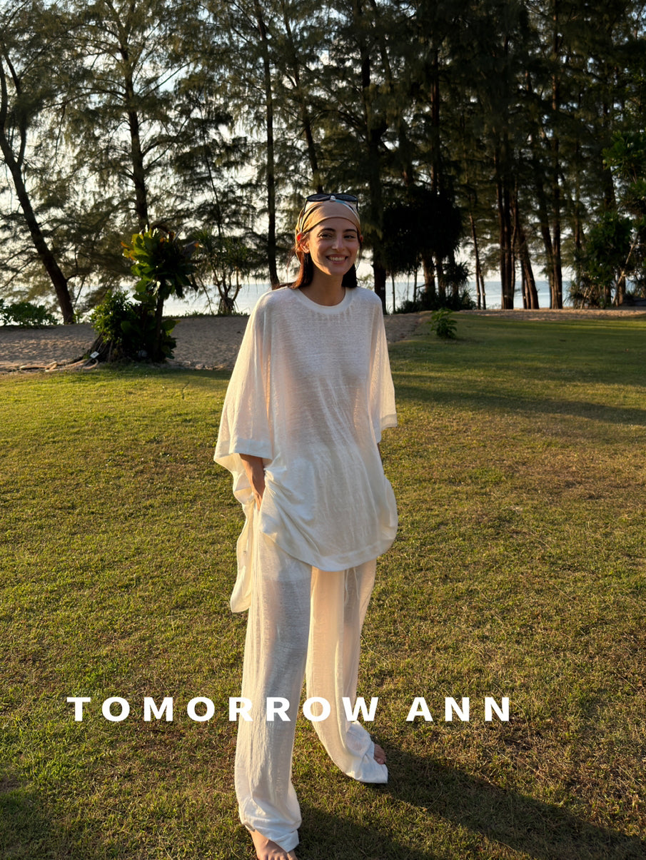 TOMORROW ANN Early Spring Women's High-Waist Elastic Casual Pants - Versatile Loose Fit Trousers