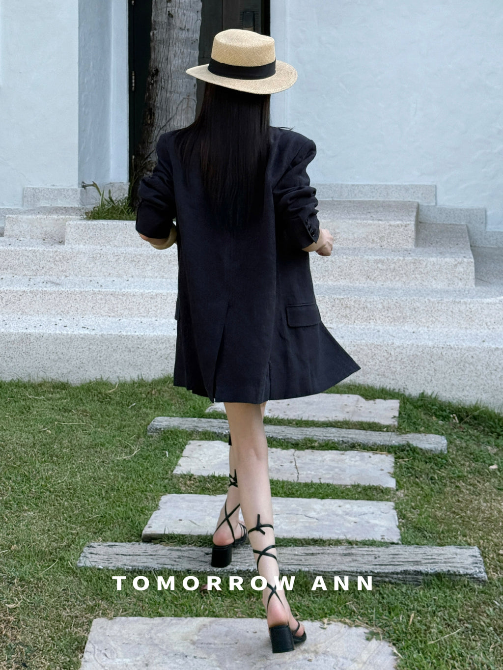 TOMORROW ANN Women's Minimalist Commuter Solid Blazer - 2026 Early Spring Collection