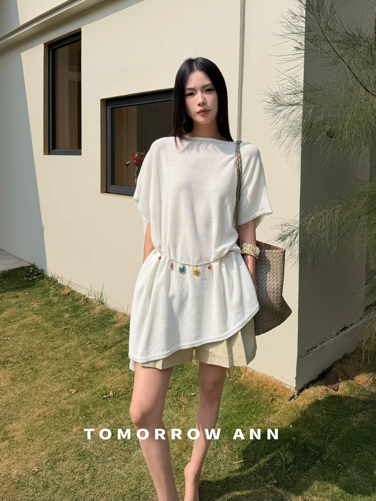 TOMORROW ANN Early Spring 2026 Lazy Style Elegant Loose Fashion Knitwear
