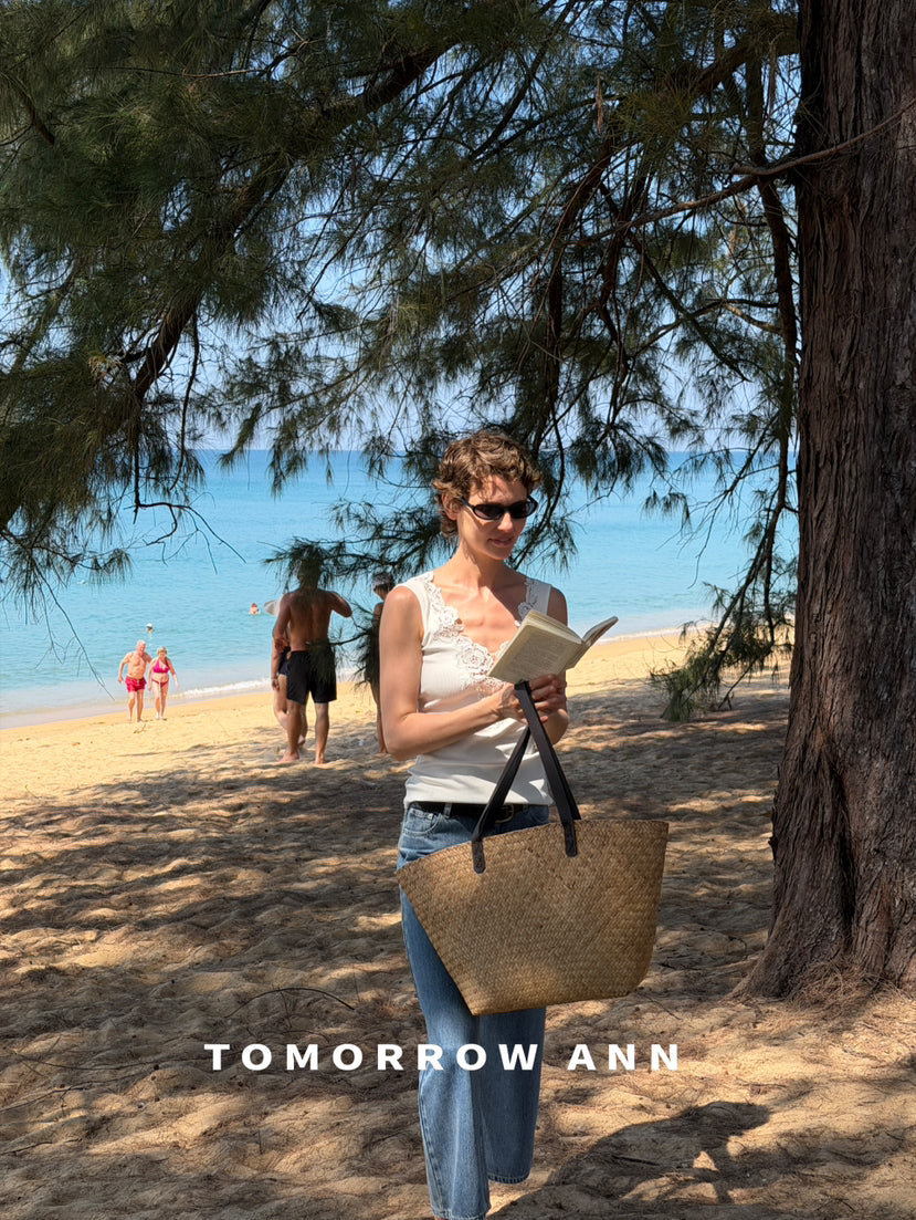 TOMORROW ANN Spring 2026 Elegant Lace Patchwork Slimming Tank Top