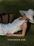 TOMORROW ANN 2026 Early Spring Minimalist V-Neck Loose Fashion Maxi Dress