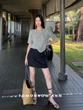 Early Spring 2026! 【TOMORROW ANN】Designer Versatile Slimming A-Line Skirt 12699# OZQ