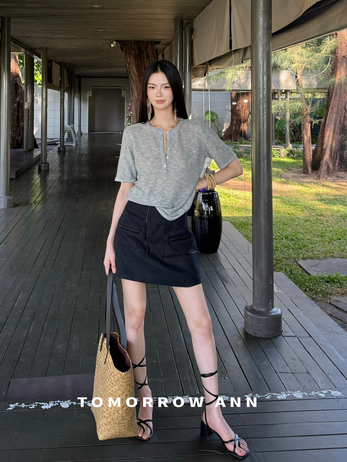 Early Spring 2026! 【TOMORROW ANN】Designer Versatile Slimming A-Line Skirt 12699# OZQ