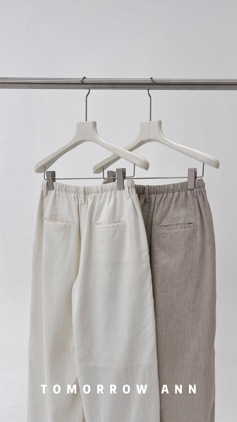 TOMORROW ANN Early Spring Minimalist Drawstring Fashion Casual Pants