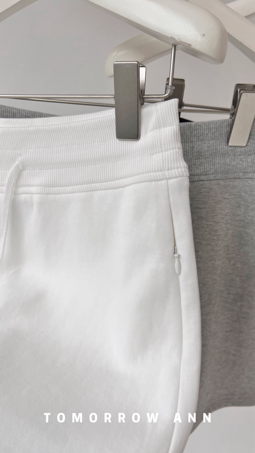 Tomorrow Ann 2026 Early Spring Minimalist Drawstring Solid High Waist A-Line Mini Skirt
