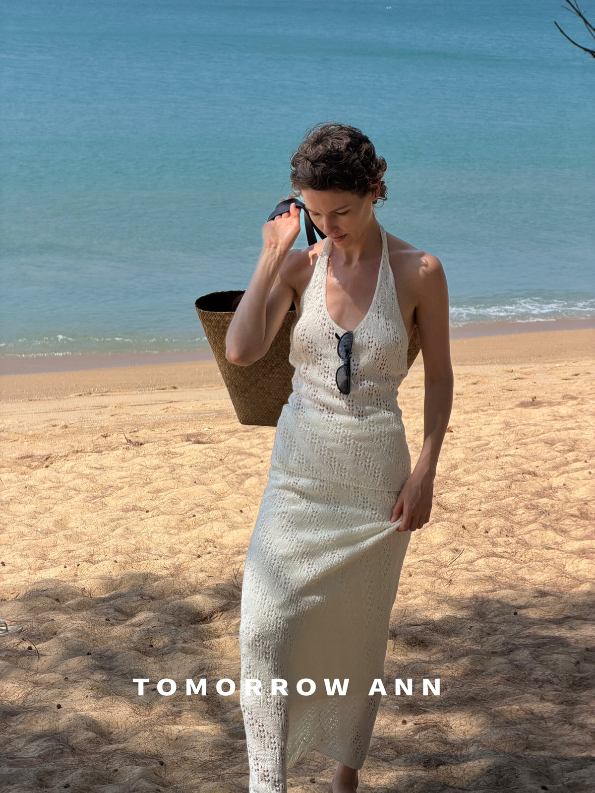 TOMORROW ANN Early Spring High-Waist Elegant Slimming A-Line Maxi Skirt