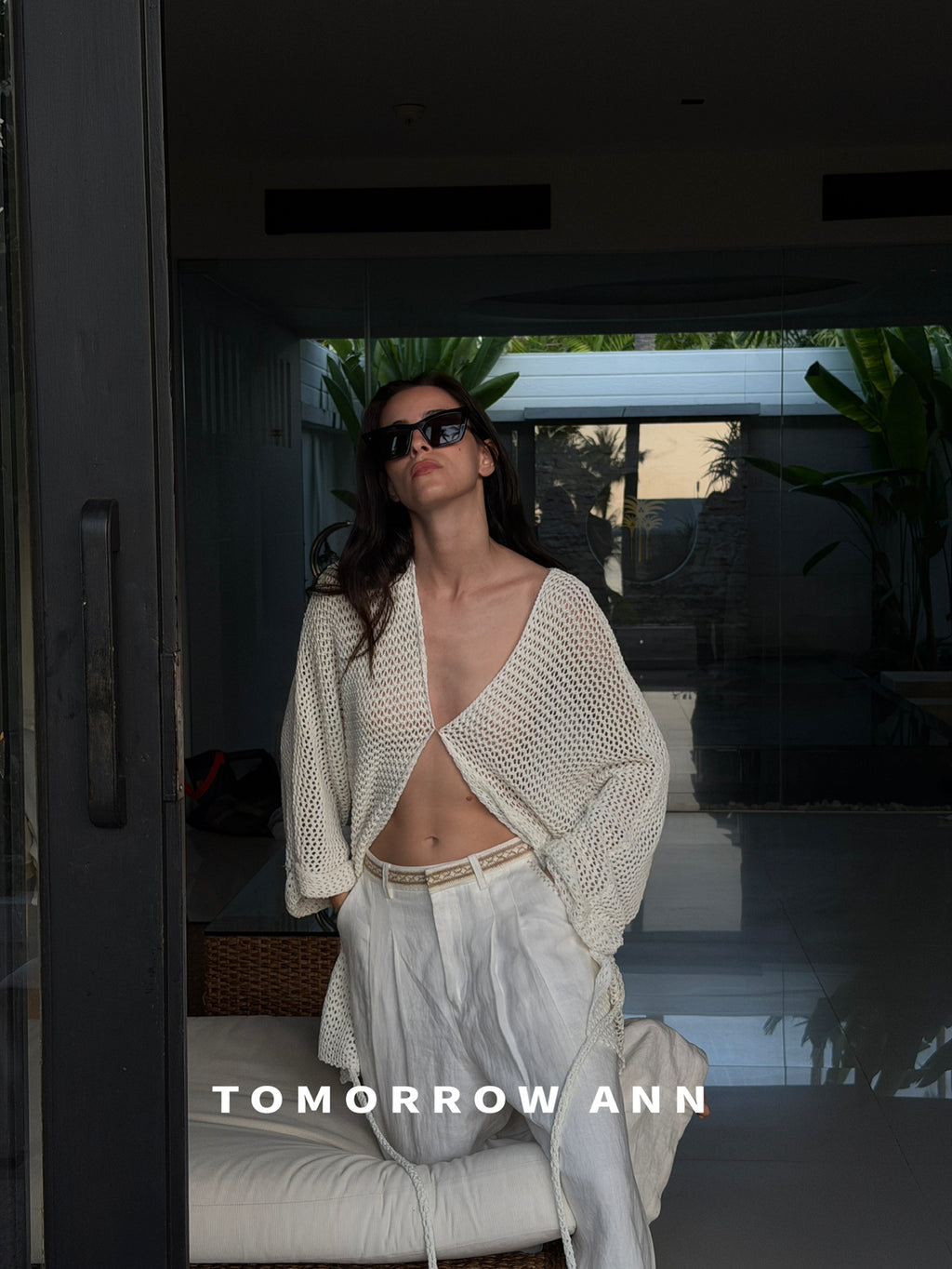 Spring 2026! 【TOMORROW ANN】Color-Block Webbing Decorated Casual Pants 12513# OZQ