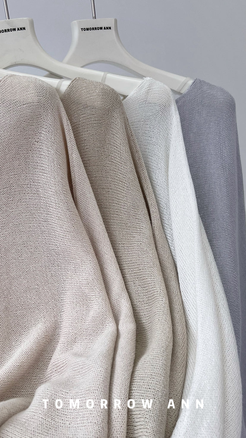 TOMORROW ANN Early Spring Elegant One-Shoulder Slimming Fine-Knit Sweater
