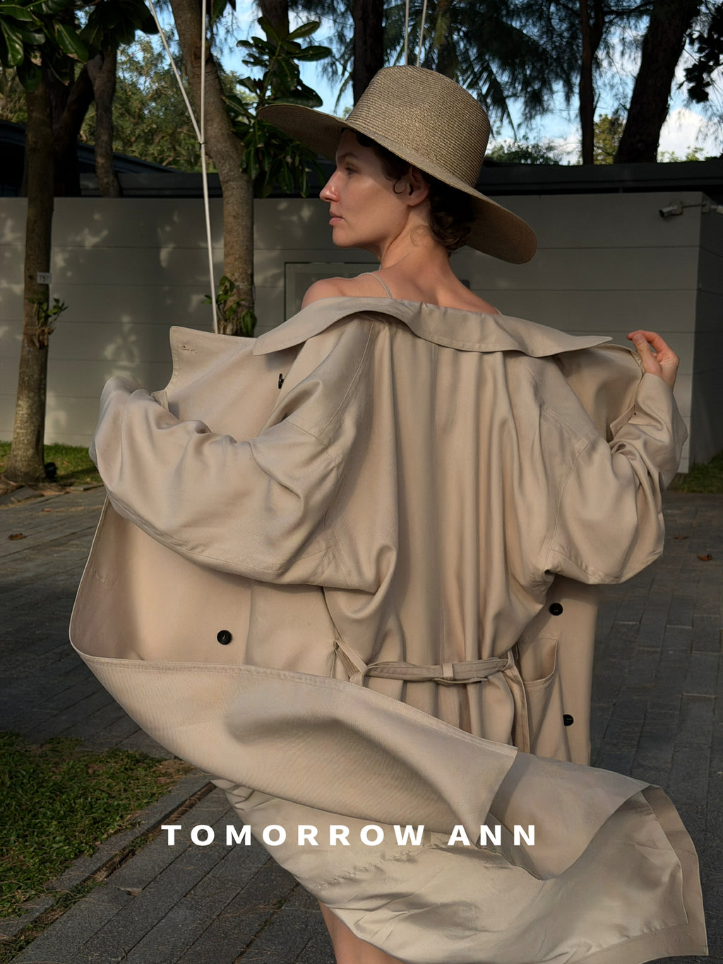 Spring 2026! [TOMORROW ANN] Designer Elegant Long Versatile Trench Coat (with Belt) 12871# OZQ