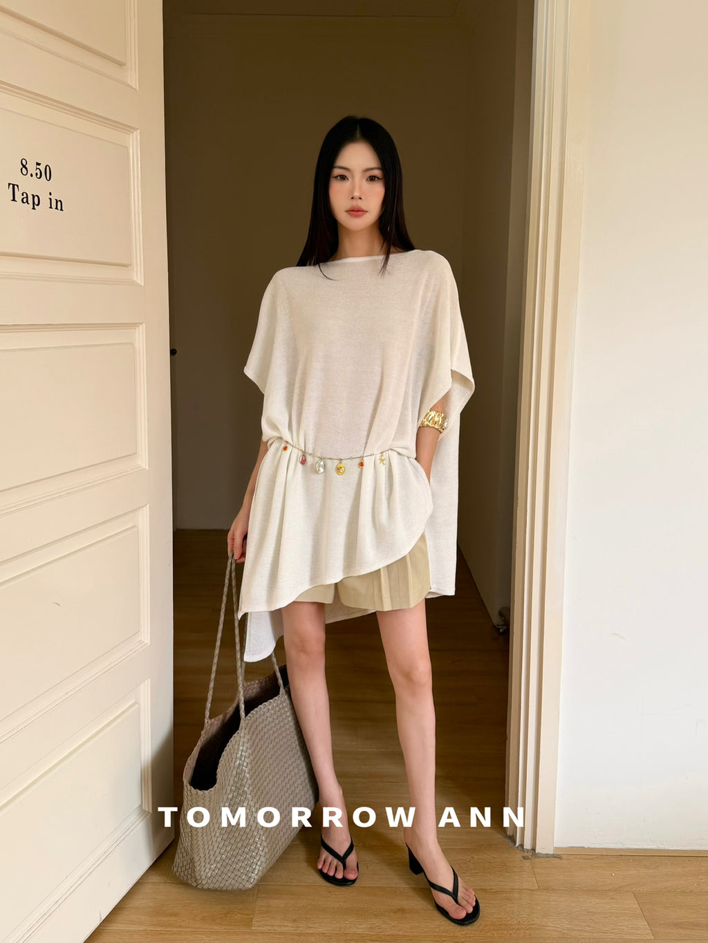 TOMORROW ANN Early Spring 2026 Lazy Style Elegant Loose Fashion Knitwear