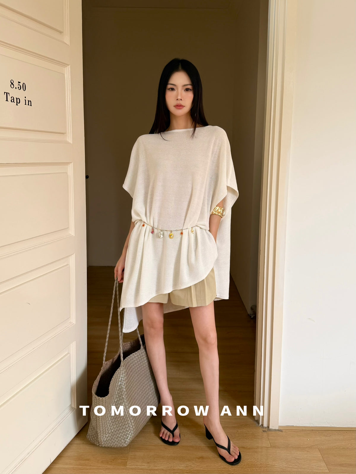 TOMORROW ANN Early Spring 2026 Lazy Style Elegant Loose Fashion Knitwear