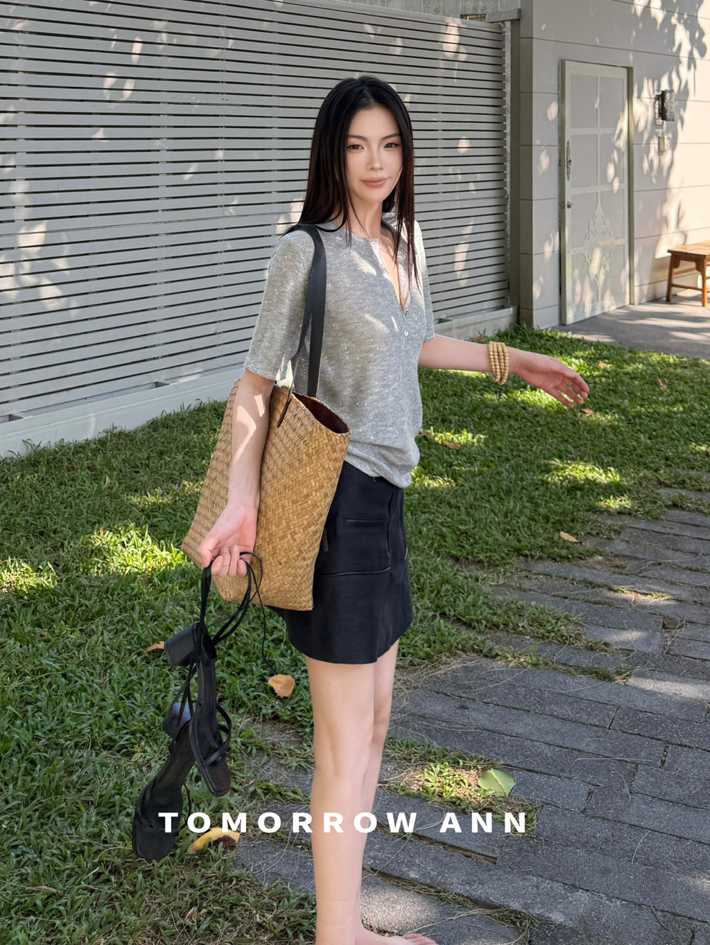Early Spring 2026! 【TOMORROW ANN】Designer Versatile Slimming A-Line Skirt 12699# OZQ