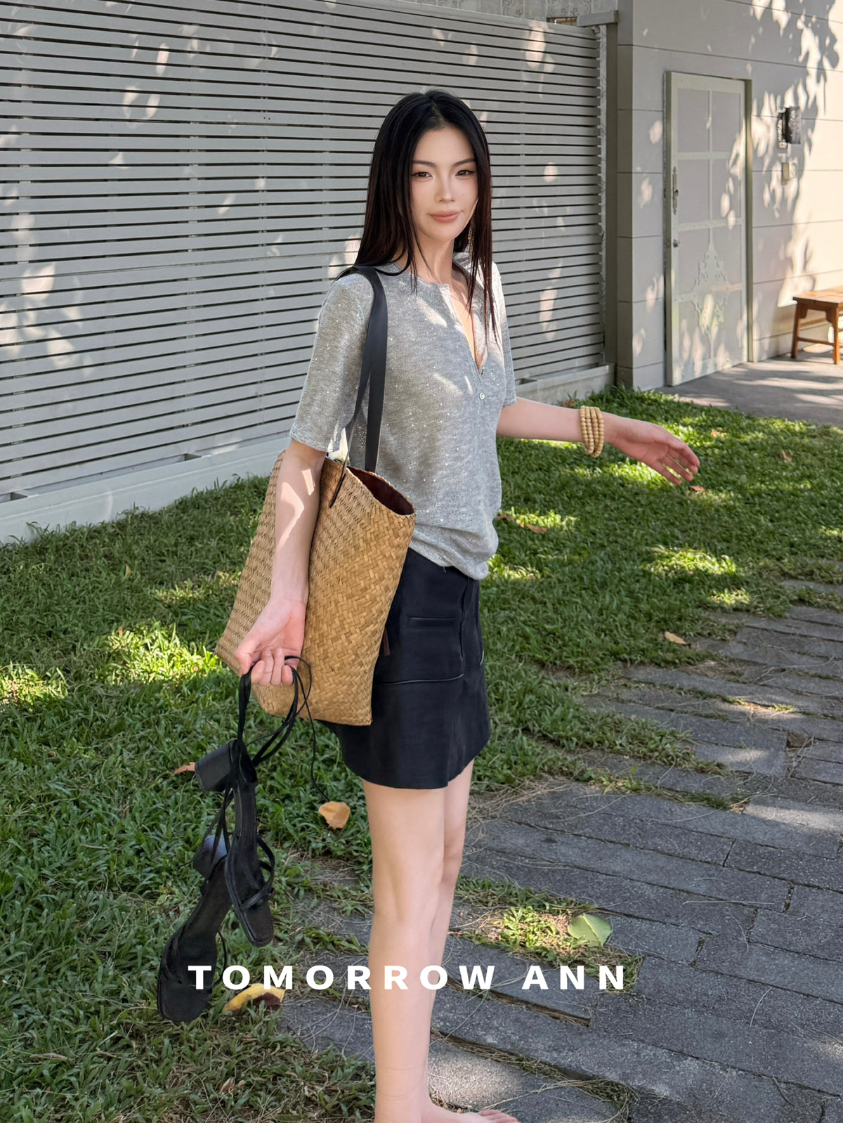 Early Spring 2026! 【TOMORROW ANN】Designer Versatile Slimming A-Line Skirt 12699# OZQ